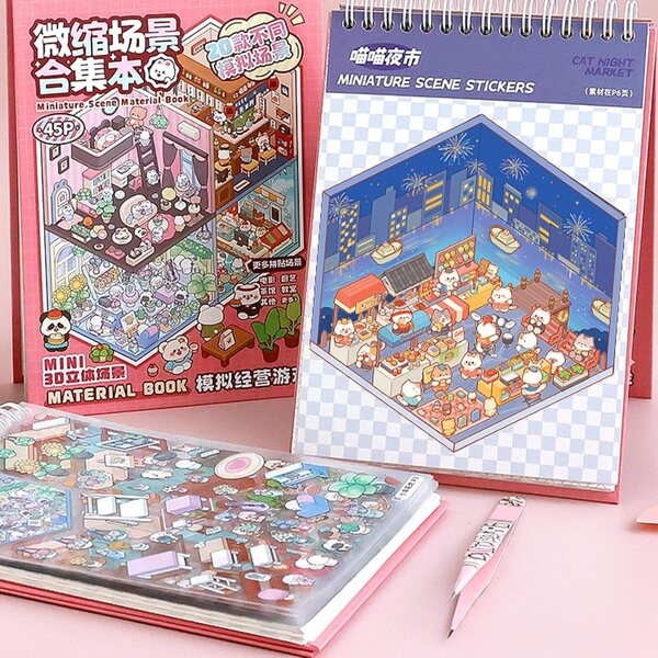 Adesivi Miniature Riutilizzabili per Design Casa su Cover e Tablet 19x13,5 cm