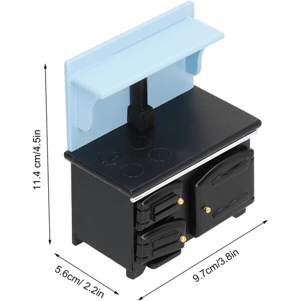 Stufa in Miniatura 1:12 in Legno per Casa delle Bambole Accessorio Realistico