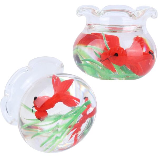 Acquario in Resina Rosso per Casa delle Bambole Miniatura 1:6 e 1:12