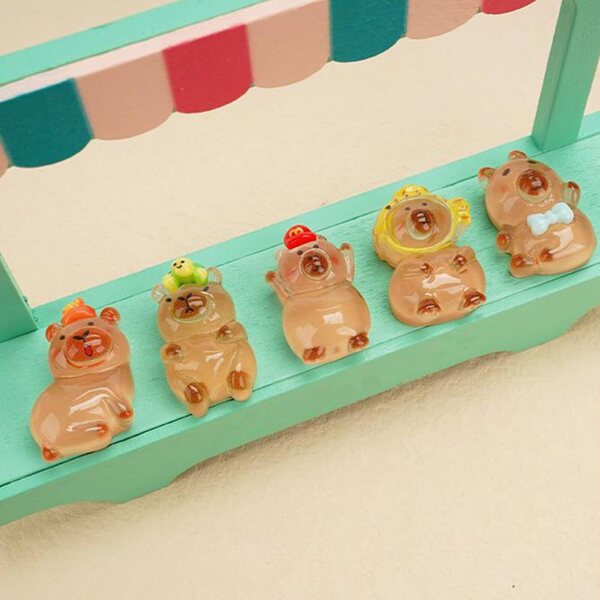 Set mit 50 Capybara-Miniaturen mit Leuchteffekt für Schreibtisch- und Heimdekoration