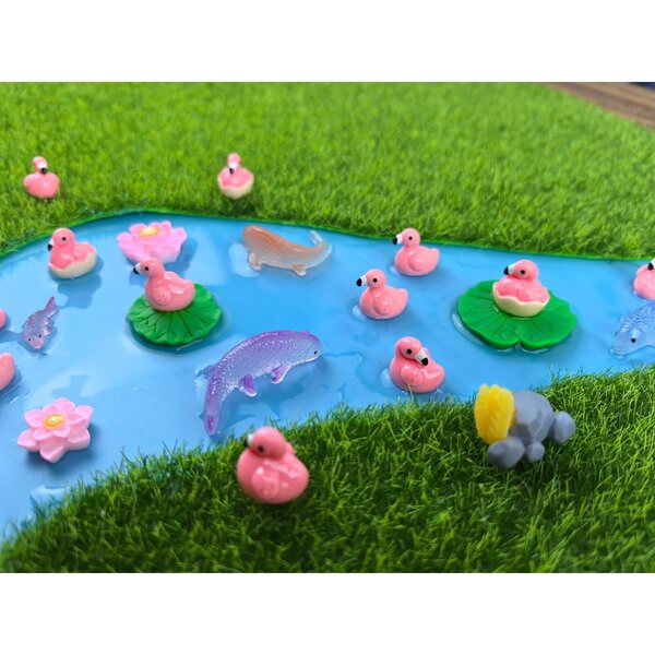 Mini animali in resina per decorazioni casette delle bambole, decorativi e realistici