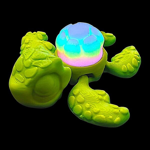 Figurina Tartaruga 3D Stampata Luminosa - Decorazione Artistica e Sicura