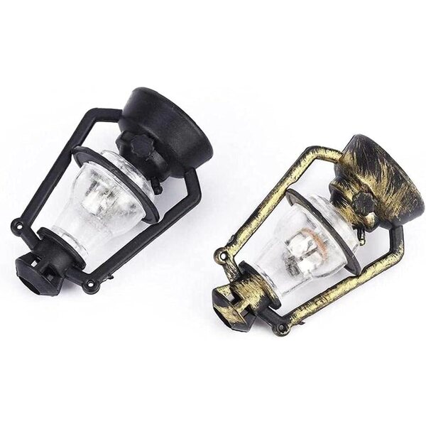 Lanterna Miniatura Vintage in Plastica per Case delle Bambole e Diorami