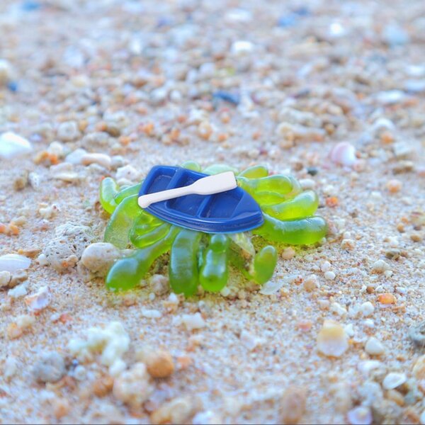 Miniature Barchette in Resina Blu per Decorazioni Spiaggia e Casa delle Bambole