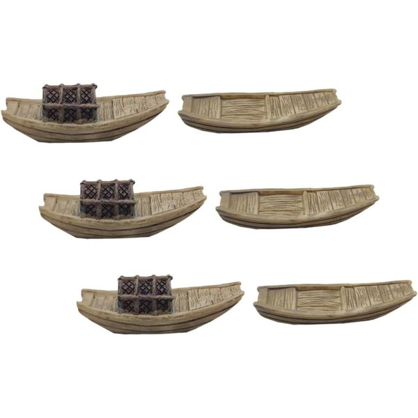 ibasnice 6 Miniature Barche da Pesca Modello per Decorazioni Micro Paesaggi e Piante
