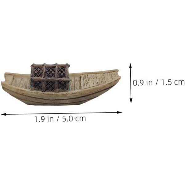 ibasnice 6 Miniature Barche da Pesca Modello per Decorazioni Micro Paesaggi e Piante