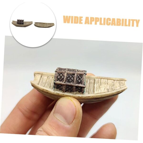 ibasnice 6 Miniature Barche da Pesca Modello per Decorazioni Micro Paesaggi e Piante