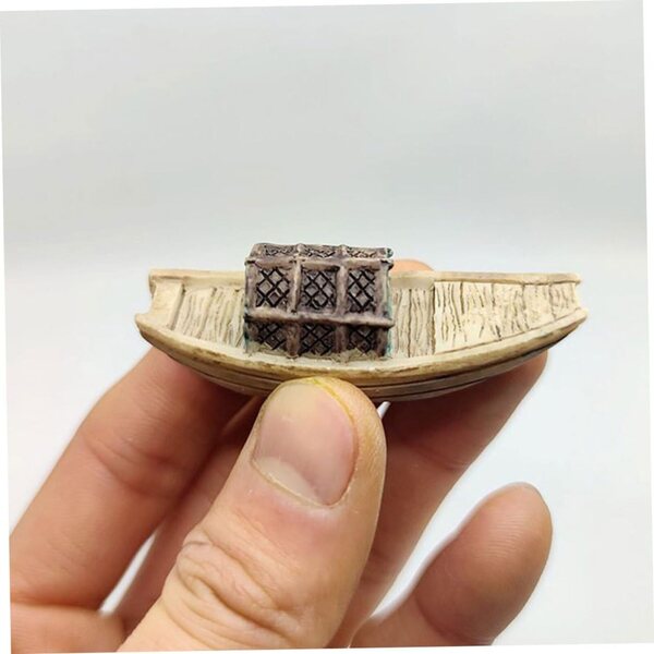 ibasnice 6 Miniature Barche da Pesca Modello per Decorazioni Micro Paesaggi e Piante