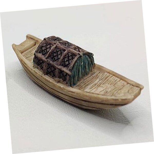 ibasnice 6 Miniature Barche da Pesca Modello per Decorazioni Micro Paesaggi e Piante