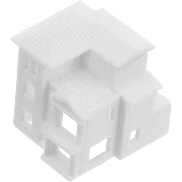Miniatura Villa Realistica in Plastica Bianco per Decorazioni e Sandpit 2,6x2,5 cm