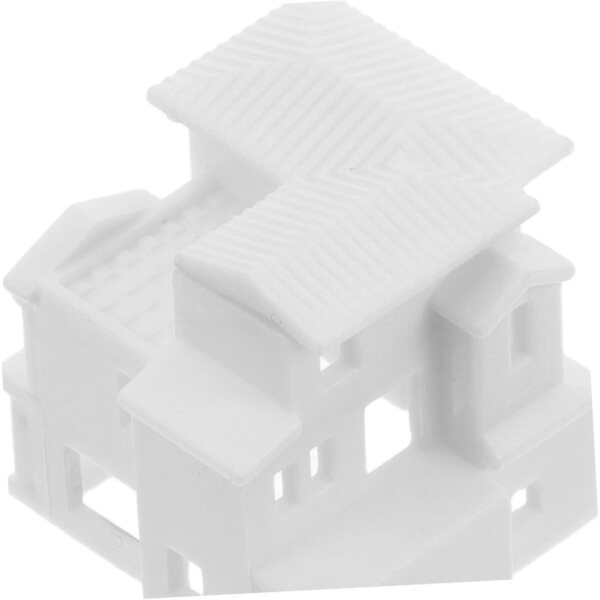 Miniatura Villa Realistica in Plastica Bianco per Decorazioni e Sandpit 2,6x2,5 cm