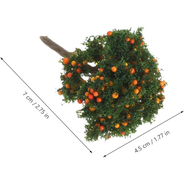 Set 6 Mini Alberi Finti Limone 7cm per Decorazioni Fai-da-Te e Diorami Realistici