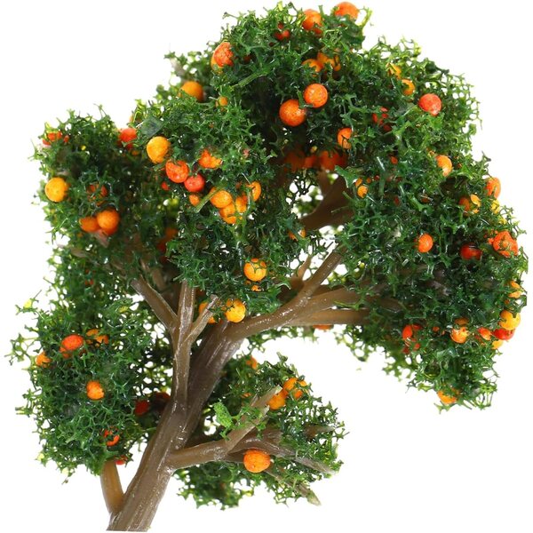 Set 6 Mini Alberi Finti Limone 7cm per Decorazioni Fai-da-Te e Diorami Realistici