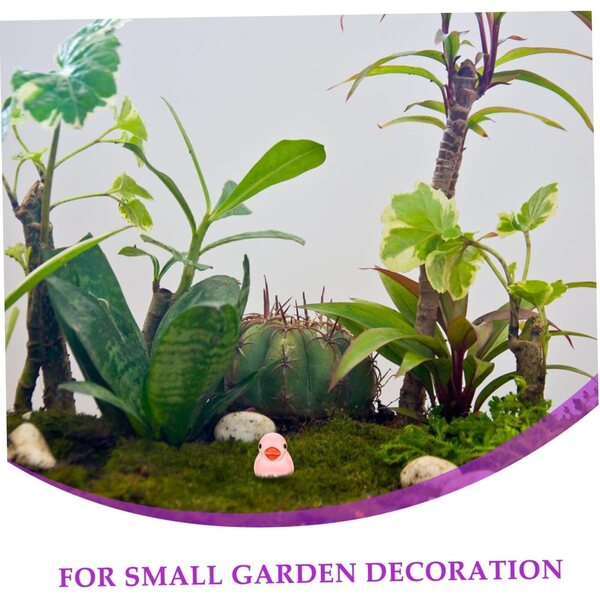 Miniatura con 60 Anatre Luminescenti in Resina per Decorazioni Giardino e Aquarium