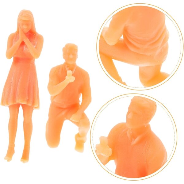 Miniaturfiguren Paar-Heiratsantrag für Puppenhaus 1:64 aus Kunstharz