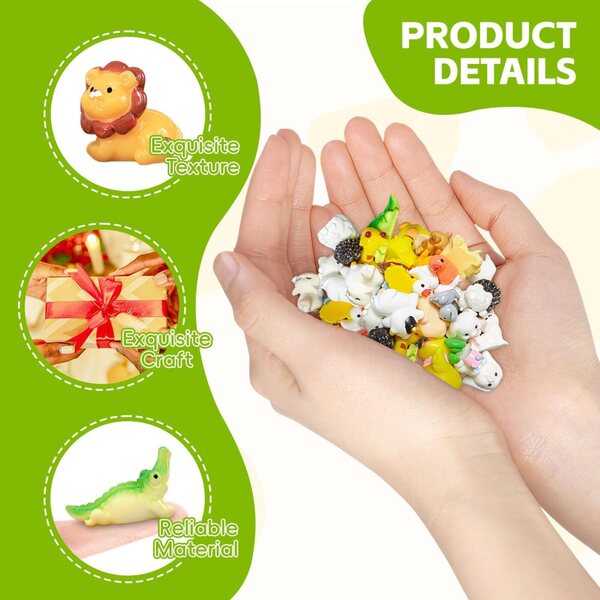 56 Mini Animali in Resina per Micro Giardini, Case delle Bambole e Decorazioni Varie