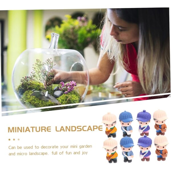 ibasnice 8 Miniature Figurine PVC Bambini per Decorazione Torte e Ambienti