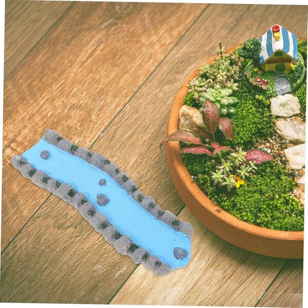 Miniatura paesaggio fluviale in resina per decorazione casa, stress e relax
