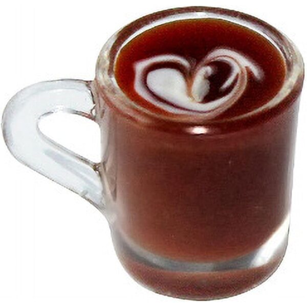 Miniatura tazza da caffè marrone per casa delle bambole decorazione realistica