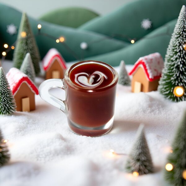 Miniatura tazza da caffè marrone per casa delle bambole decorazione realistica