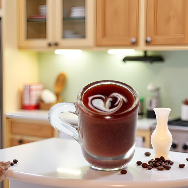 Miniatura tazza da caffè marrone per casa delle bambole decorazione realistica