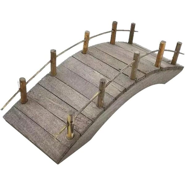 Mini-Holzbogenbrücke 14x5x4,5 cm für Gärten und Mikroumgebungen 1:12