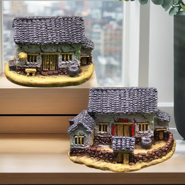 Ornamenti Casa in Resina Mini Bonsai 2 Pezzi, Decorazioni Rustiche per Interni ed Esterni