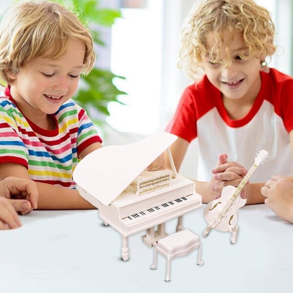 Mini-Klaviermodell mit Hocker für Heimdekoration und künstlerische Sammlung