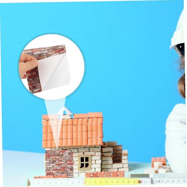 Set 4 Miniature Piastrelle per Casa delle Bambole per Cucina, Bagno e Soggiorno