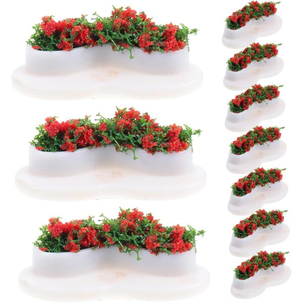 Set 10 Miniature Panche da Giardino per Diorami e Giardini in Miniatura