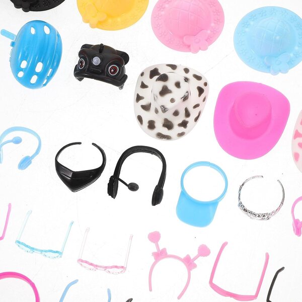 Set 51 pezzi Mini Accessori Paperella Gialla con Occhiali e Cappello per Decorazioni