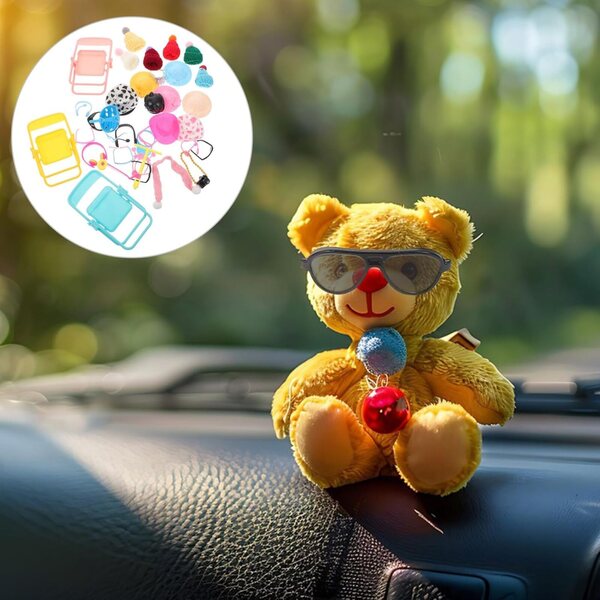 Set 51 pezzi Mini Accessori Paperella Gialla con Occhiali e Cappello per Decorazioni