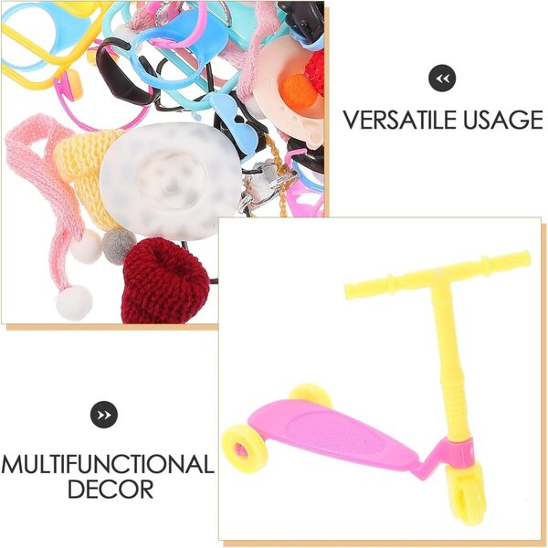 Set 51 pezzi Mini Accessori Paperella Gialla con Occhiali e Cappello per Decorazioni