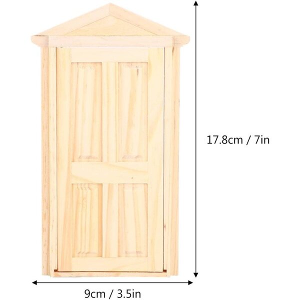 Porta in Legno Miniatura 1:12 per Casa delle Bambole - Personalizzabile e Realistica