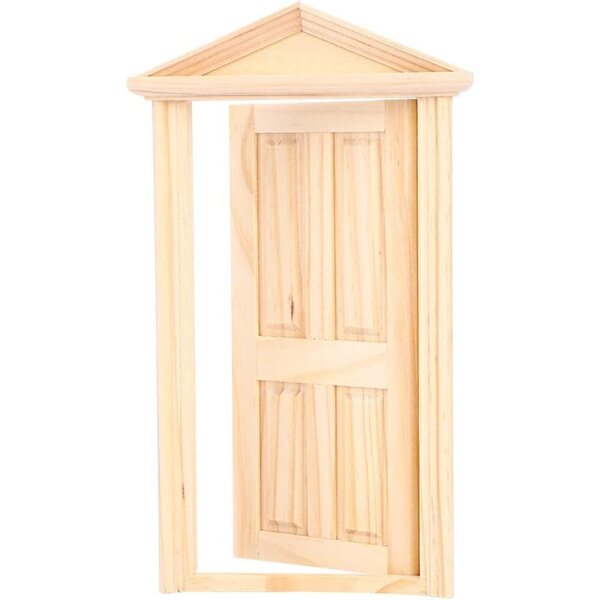 Porta in Legno Miniatura 1:12 per Casa delle Bambole - Personalizzabile e Realistica