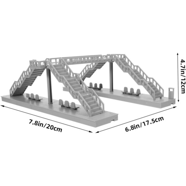 Miniatur-DIY-Fußgängerbrücke aus ABS für Puppen und Landschaftsdekorationen