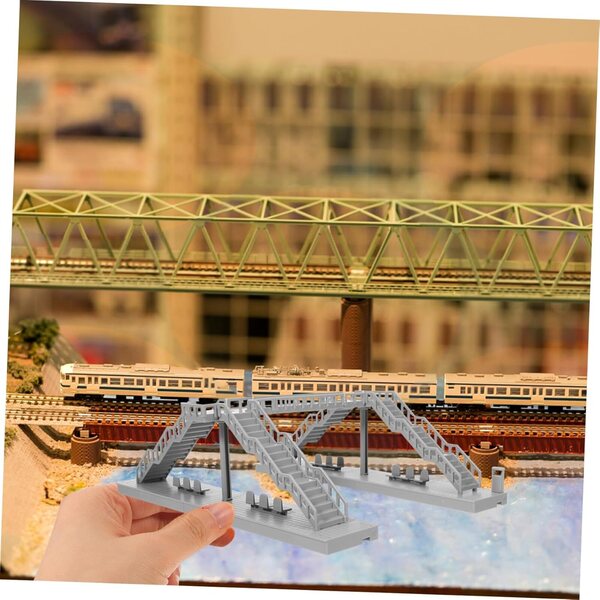 Miniatur-DIY-Fußgängerbrücke aus ABS für Puppen und Landschaftsdekorationen