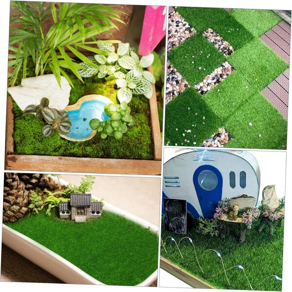 ibasenice Moosteppiche 8 pezzi 15x15 cm per decorazioni giardino e modellismo