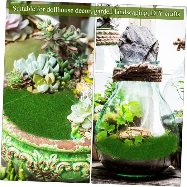 ibasenice Moosteppiche 8 pezzi 15x15 cm per decorazioni giardino e modellismo