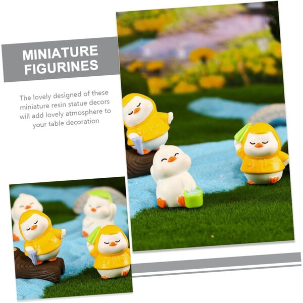 Ibasenice Harzminiaturen 4 Stück für Gartendekoration und Miniaturlandschaften