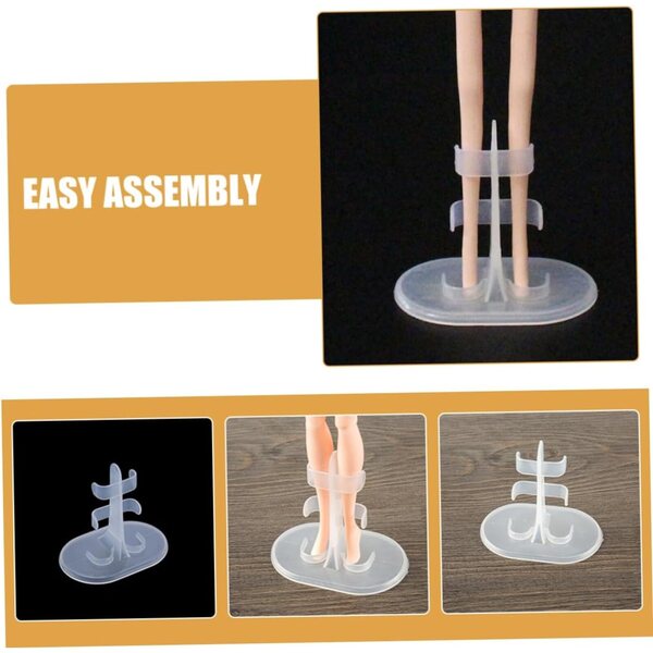 Set 30 Supporti per Bambole in Plastica Robusta, Regolabili, Supporto Stabile per Action Figures e Collezioni