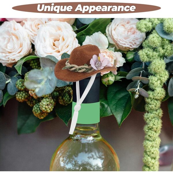 STOBAZA Set mit 3 Mini-Cowgirl-Hüten aus Filz – Party- und DIY-Dekorationen