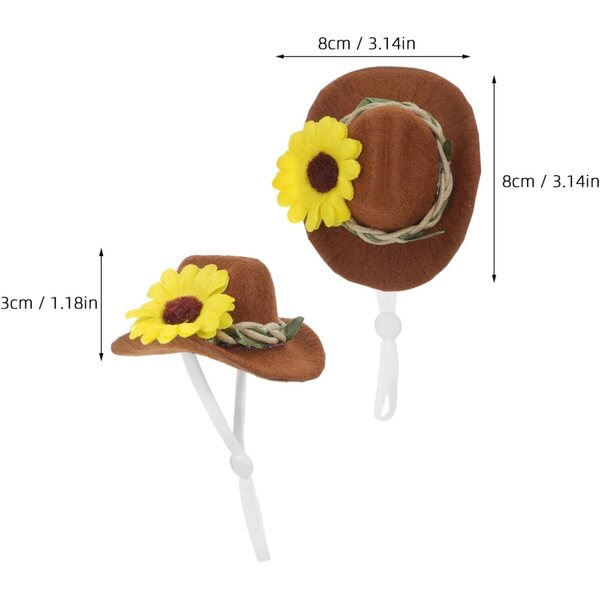 STOBAZA Set mit 3 Mini-Cowgirl-Hüten aus Filz – Party- und DIY-Dekorationen