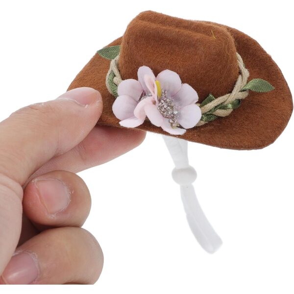 STOBAZA Set mit 3 Mini-Cowgirl-Hüten aus Filz – Party- und DIY-Dekorationen
