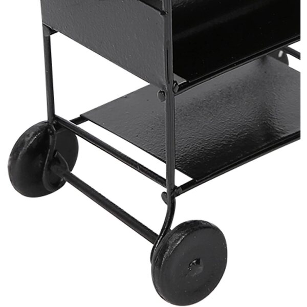 Mini carretto barbecue 1:12 in ferro non tossico per casa delle bambole Jelquix
