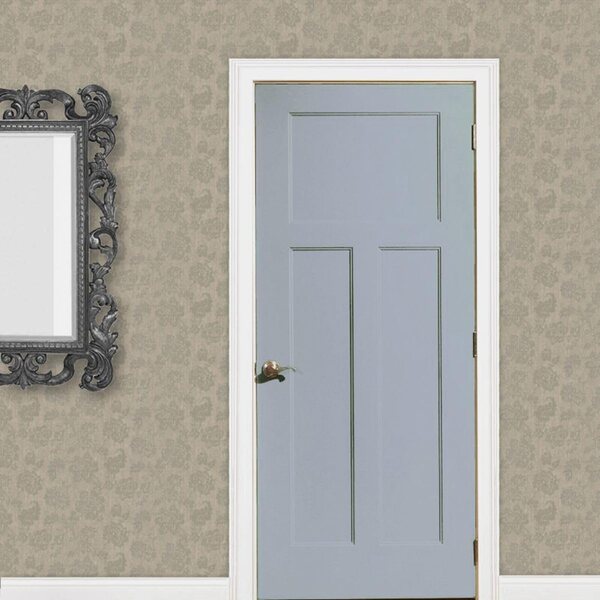 Set 5 Carte Carta da Parati Miniatura 1:12 Stoff Grigia con Motivo Floreale