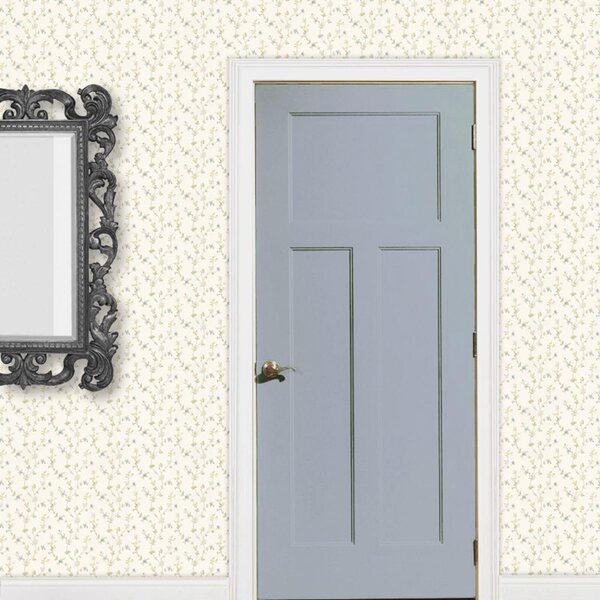 5 Bögen Miniatur-Tapeten in Blau und Gelb für Puppenhäuser im Maßstab 1:12