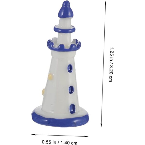 20 Stück Mini-Leuchttürme aus Kunstharz für Miniaturgärten, Aquarien und Heimdekorationen