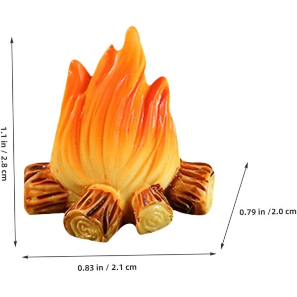 STOBAZA Miniature Lagerfeuer 150 pezzi in resina per decorazioni micro paesaggi