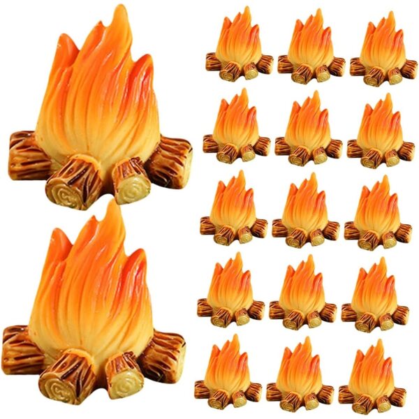 STOBAZA Miniature Lagerfeuer 150 pezzi in resina per decorazioni micro paesaggi